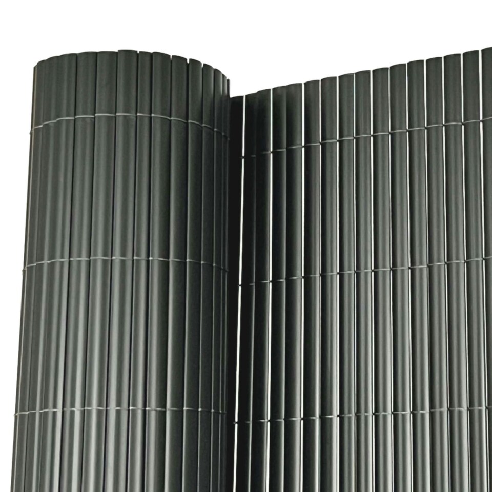 image 1 of Oypla 1m x 3m Grey PVC Outdoor Garden Fencing Privacy Screen Roll Grey