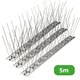 image 8 of SPARES2GO Bird Fence Spikes Pigeon Squirrel Cat Rodent Stainless Steel Metal 5m Deterrent Repellent Easy Install