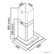 image 4 of SIA CGH60SS 60cm Stainless Steel Curved Glass Chimney Cooker Hood Extractor Fan