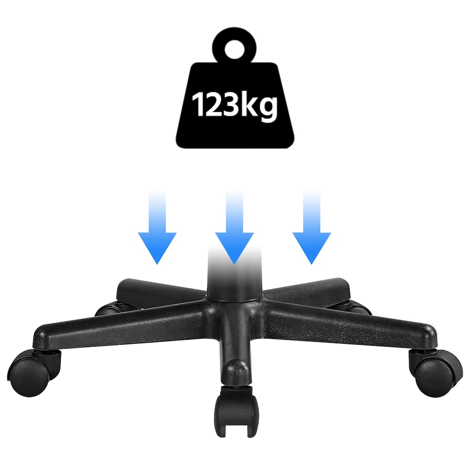 image 1 of Yaheetech Adjustable Swivel Chair  with Wheels