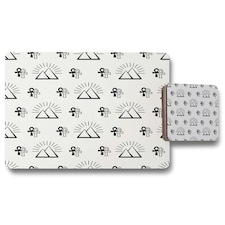 Egyptian pyramid and ankh (Placemat & Coaster Set)
