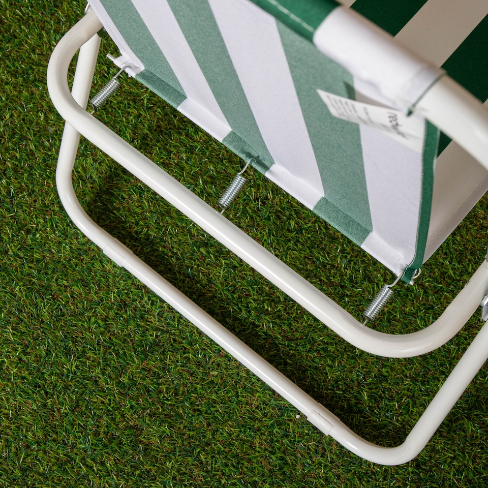 image 1 of Folding Camping / Picnic Chair in Green and White Garden Patio | Green | Green