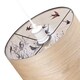 image 5 of Bamboo Wood Effect Lamp Shade with Inner Lining of Birds and Trees | Brown | Light Brown | 1