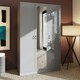 image 9 of FWStyle Chilton 3 Door Wardrobe With Mirror - Grey Gloss Front Grey
