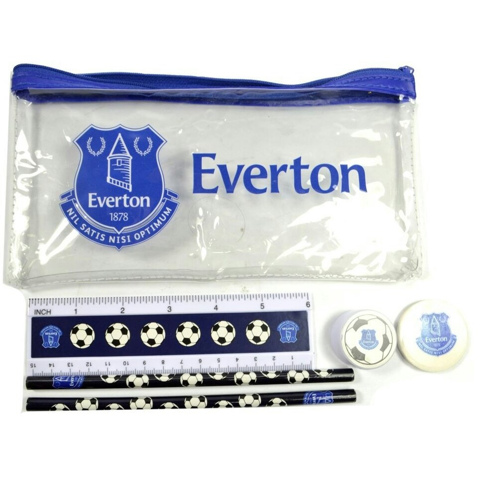image 1 of Everton FC Stationery Set - Clear/Blue - One Size