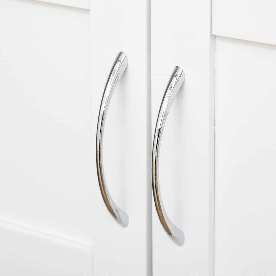 image 1 of HOMCOM Modern Kitchen Trolley, Rolling Island Storage Cart with Drawer, 9-bottle Wine Rack, Door Cabinets, Wooden Countertop, White