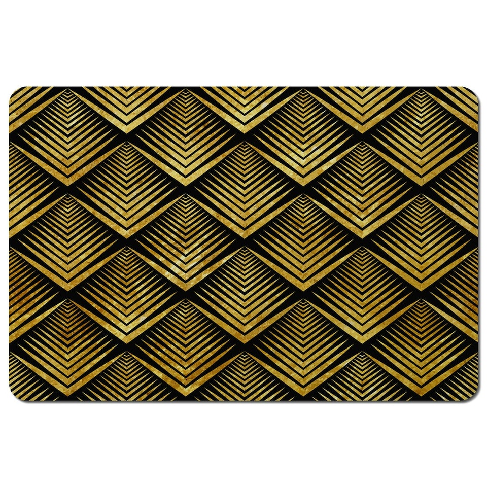 image 1 of Golden Geometric Flower Pattern (Placemat)