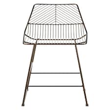 Interioirs by Premier Bronze Metal Wire Bar Chair, Sturdy Metal Chair for Bar, Breakfast Wire Chair for Home