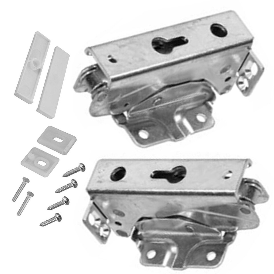image 1 of SPARES2GO Integrated Door Hinge Pair compatible with Ikea Fridge Freezer 3362 3363 5.0 41,5 Silver