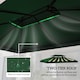 image 3 of Outsunny 3x4m Gazebo Replacement Roof Canopy 2 Tier Top UV Cover Green