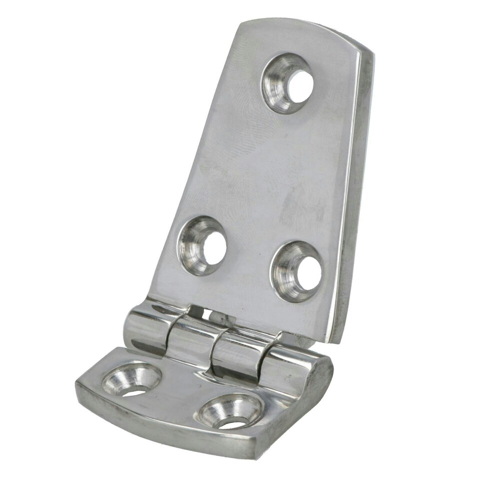 image 1 of Polished Door Hinge Stainless Steel 76mm x 38mm 316 Marine Cabin Hatch Silver