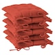 image 1 of Harbour Housewares Square Garden Chair Seat Cushions - Paprika - Pack of 6 Red