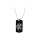 image 1 of Rangers FC Stainless Steel Engraved Crest Dog Tag And Chain - Black/Silver - One Size
