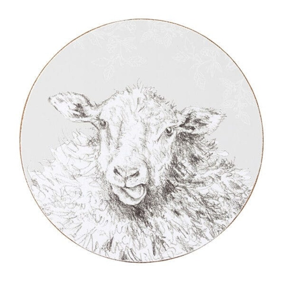 image 1 of English Tableware Company Fieldview Farm Set of 4 Round Coasters