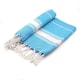 image 4 of Nicola Spring Turkish Cotton Bath Towel - 170 x 90cm - Light Blue | Blue | Blue