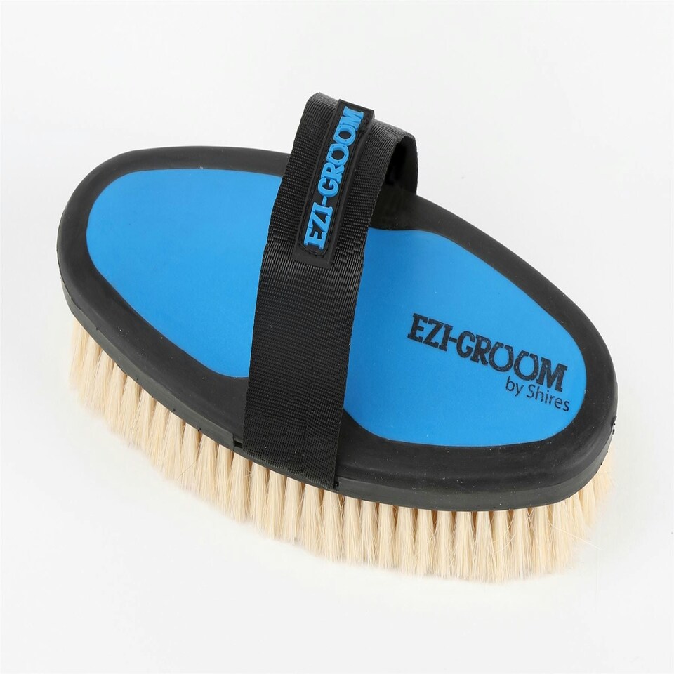 image 1 of Shires Ezi-Groom Body Brush With Goat Hair Pink | Colour: Baby Pink
Size: Large