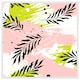 image 1 of Green leaves on brush strokes (Picutre Frame) White | S