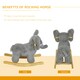 image 4 of Ride on Elephant Rocker Children Rocking Horse Grey Nursery Rhymes Kids Toy Game