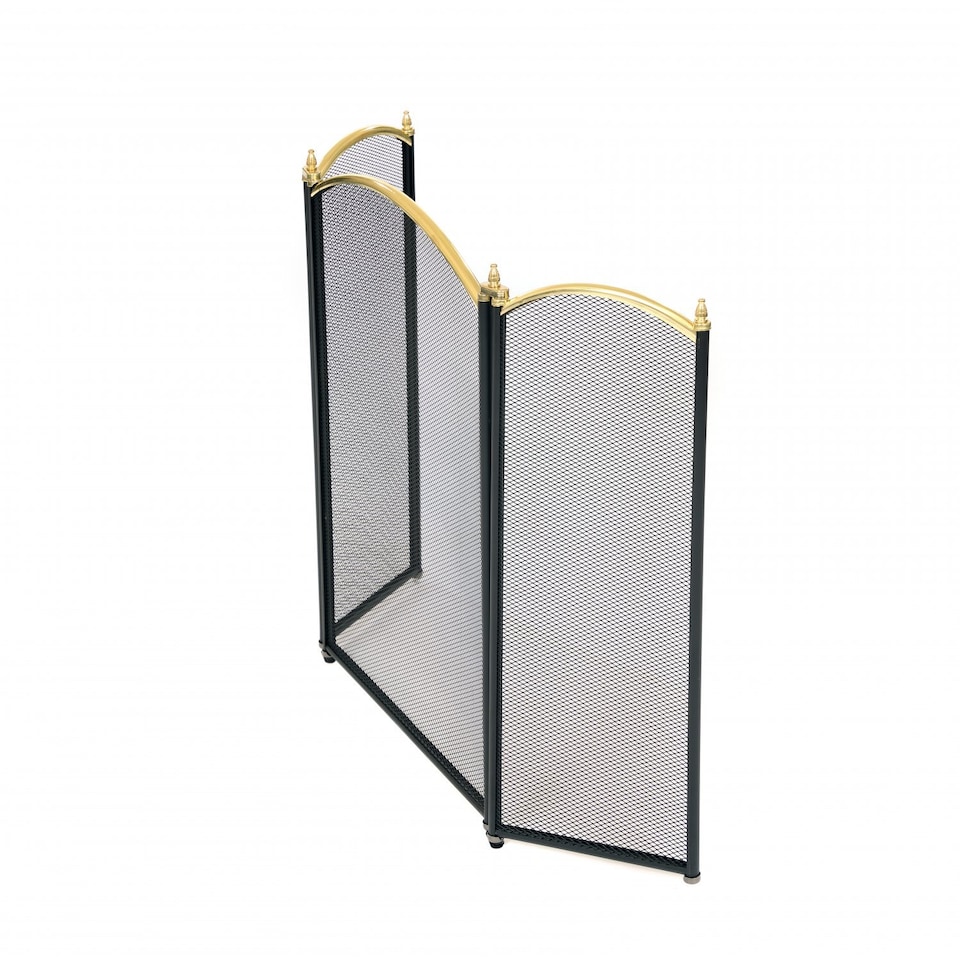 image 1 of Heavy Duty Steel 3 Panel Fire Screen Spark Guard