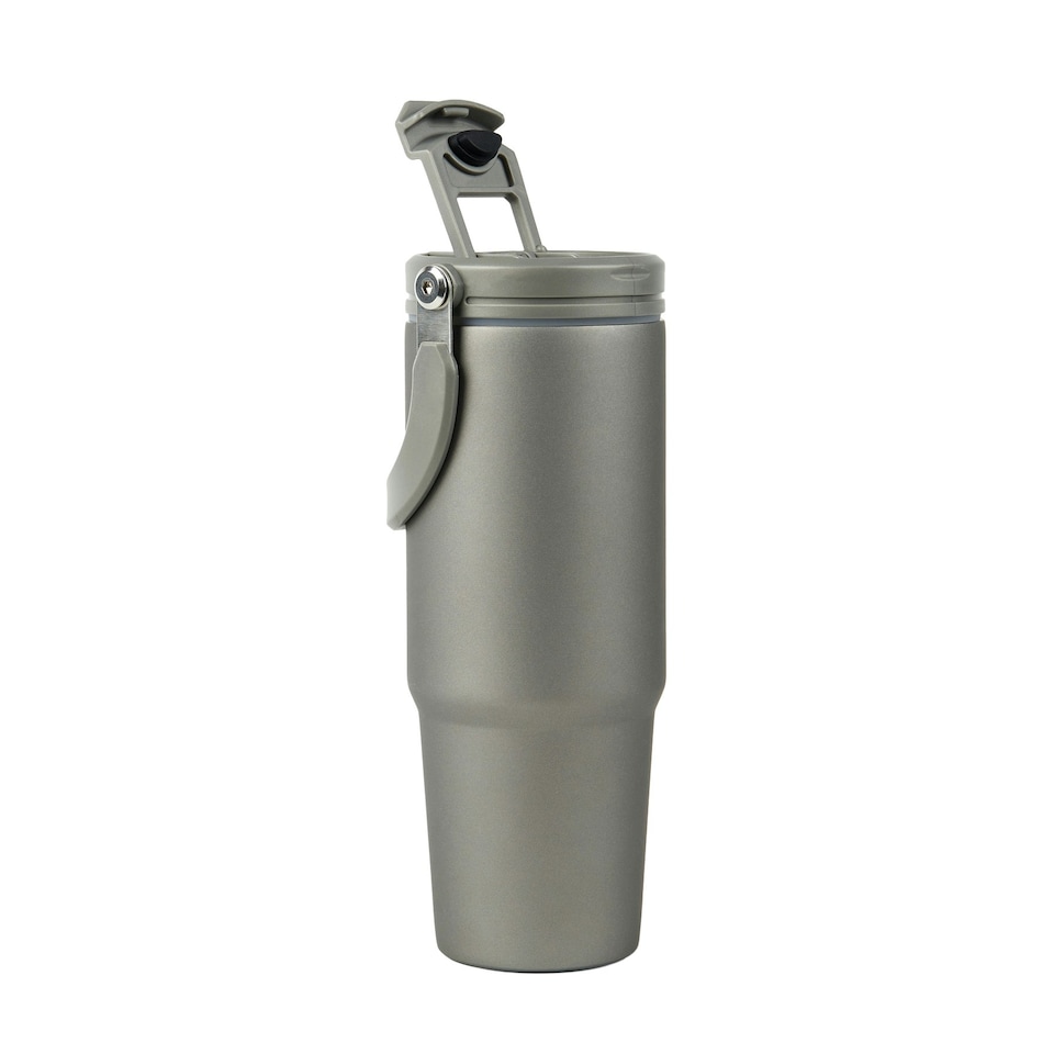 image 1 of Vinga Eos Trek Recycled Stainless Steel 880ml Bottle - Grey - One Size Grey
