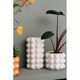 image 2 of Sand Pearl Finish Bubble Indoor Plant Pot Cream
