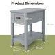 image 2 of COSTWAY Nightstand Side End Table Retro Side Table Grey Grey