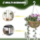 image 4 of HOMCOM Set of 2 Artificial Silk Azalea Flowers, Hanging Planters with Basket, FauPlants for Home Indoor Outdoor Decor, Pink and White