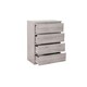 image 4 of Modern Grey Oak 4 Drawer Chest