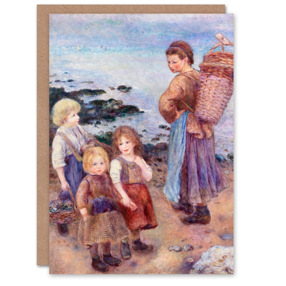 image 1 of Pierre Auguste Renoir Art Card Mussel Fishers at Berneval