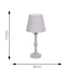 image 3 of ValueLights Sara Grey Wood Traditional Candle Stick Table Lamp with Tapered Lamp Shade