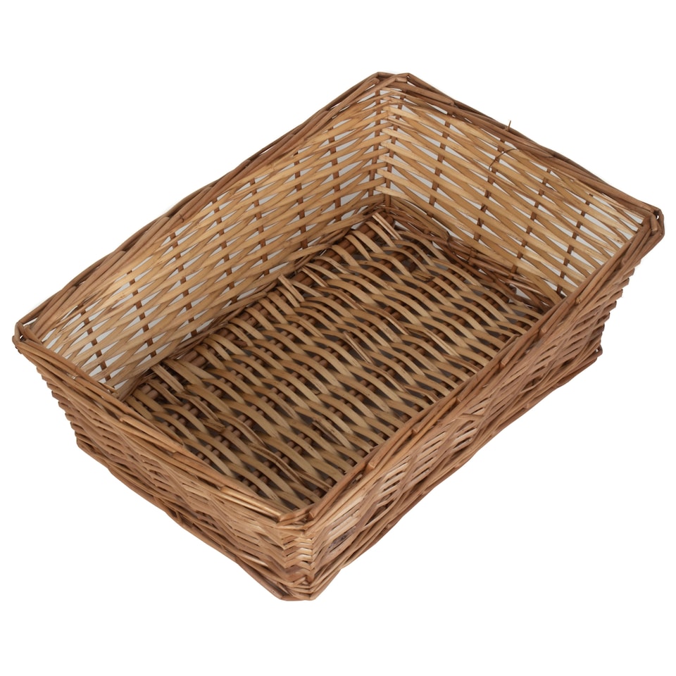 image 1 of Extra Large Tapered Split Willow Tray | Brown | Brown | X Large