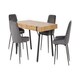 image 1 of Treviso Dining Set with Avery Chairs - Light Oak Effect/Black/Grey Velvet Multi