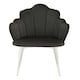image 2 of Interiors by Premier Black Velvet Dining Chair, Durable & Adjustable Velvet Office Chair, Backrest Accent Chair with Chrome Legs