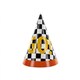 image 1 of Go! Checkered Flag Racing Party Hats 16cm - Pack of 6