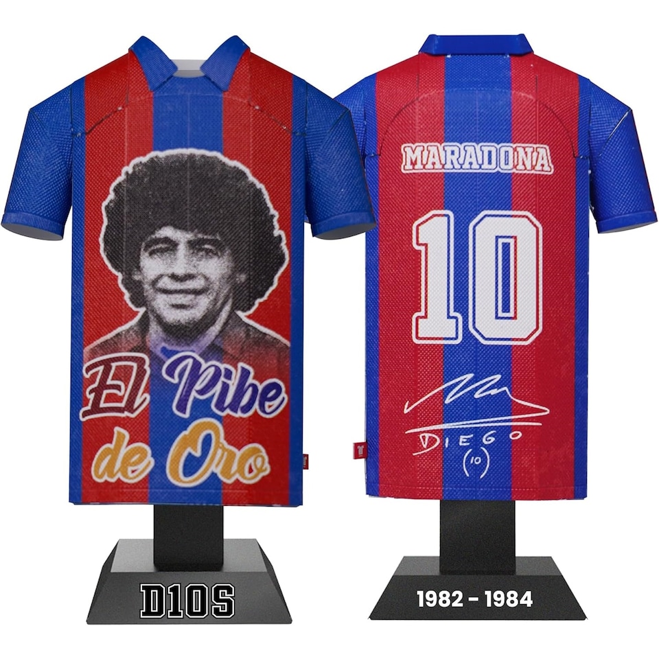 image 1 of RadStuff Metal Alloy Football Shirt - Maradona Alloy Shirt 1982/84