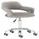 image 4 of Interiors by Premier Fionna Grey Velvet Home Office Chair with Curved Back