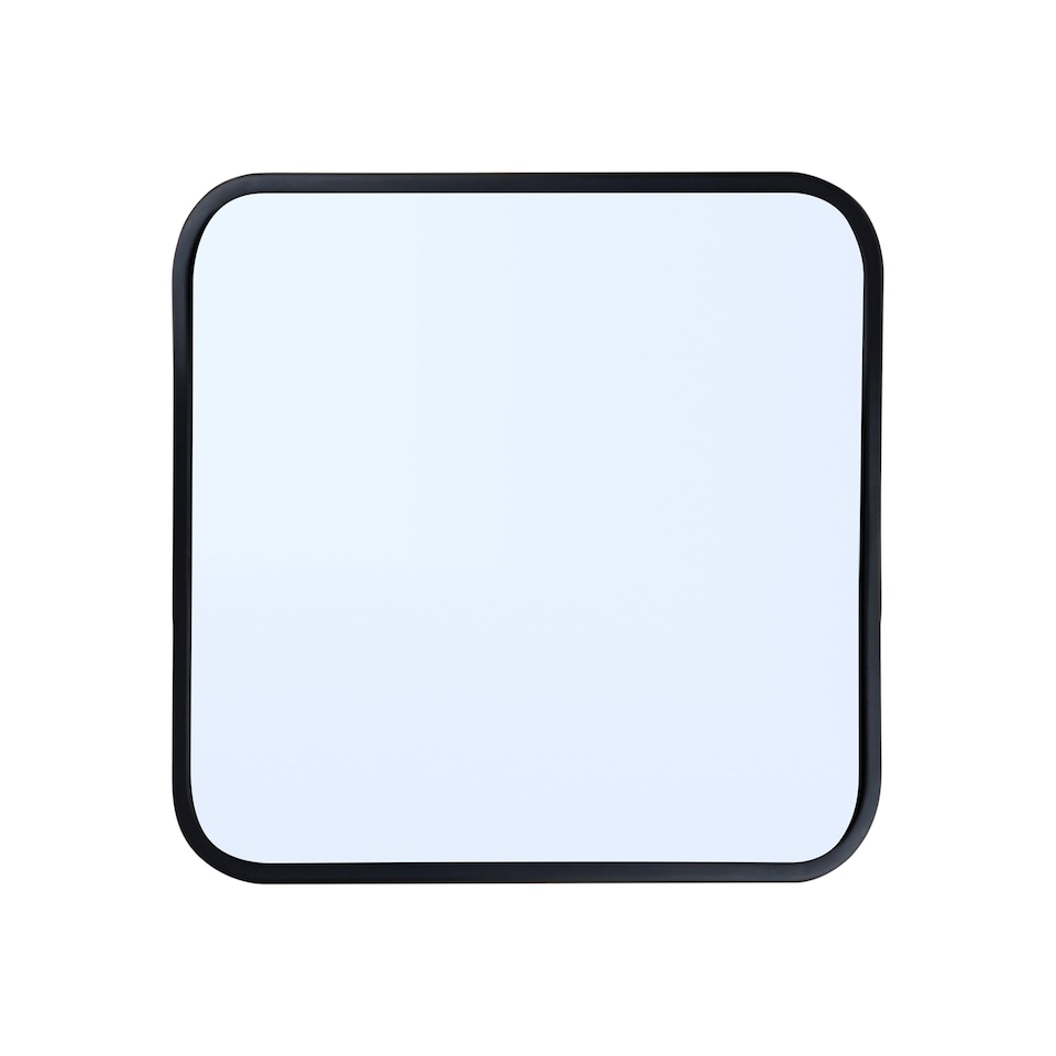 image 1 of Showerdrape Shoreditch Square Wall Mounted Black Framed Bathroom Mirror 40 x 40cm | Chrome | Mirror | 1
