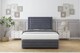image 1 of Sloomy Ashford Steel Plush Divan Bed With Mattress 2 Drawers Left Side With 26" Strutted Headboard & 12" Matching Footboard 6' Super King | Grey | Steel | Super King | 1