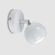 image 2 of ValueLights Retro Eyeball Spotlight Gloss White Wall Light and GU10 Spotlight LED 5W Cool White 6500K Bulb White