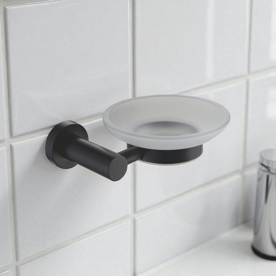 image 1 of Showerdrape Modernity Black Stainless Steel Wall Mounted 7 Piece Bathroom Accessory Set | Multi | 1