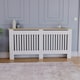 image 4 of Vida Designs Arlington Radiator Cover Painted MDF Slatted Cabinet, White, 172cm