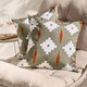 image 2 of OHS 2 x Geo Print Garden Cushion Covers Outdoor Water Resistant | Green | Olive