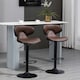 image 2 of HOMCOM Adjustable Swivel Bar Stools Set of 2 for Counter Bar, Brown