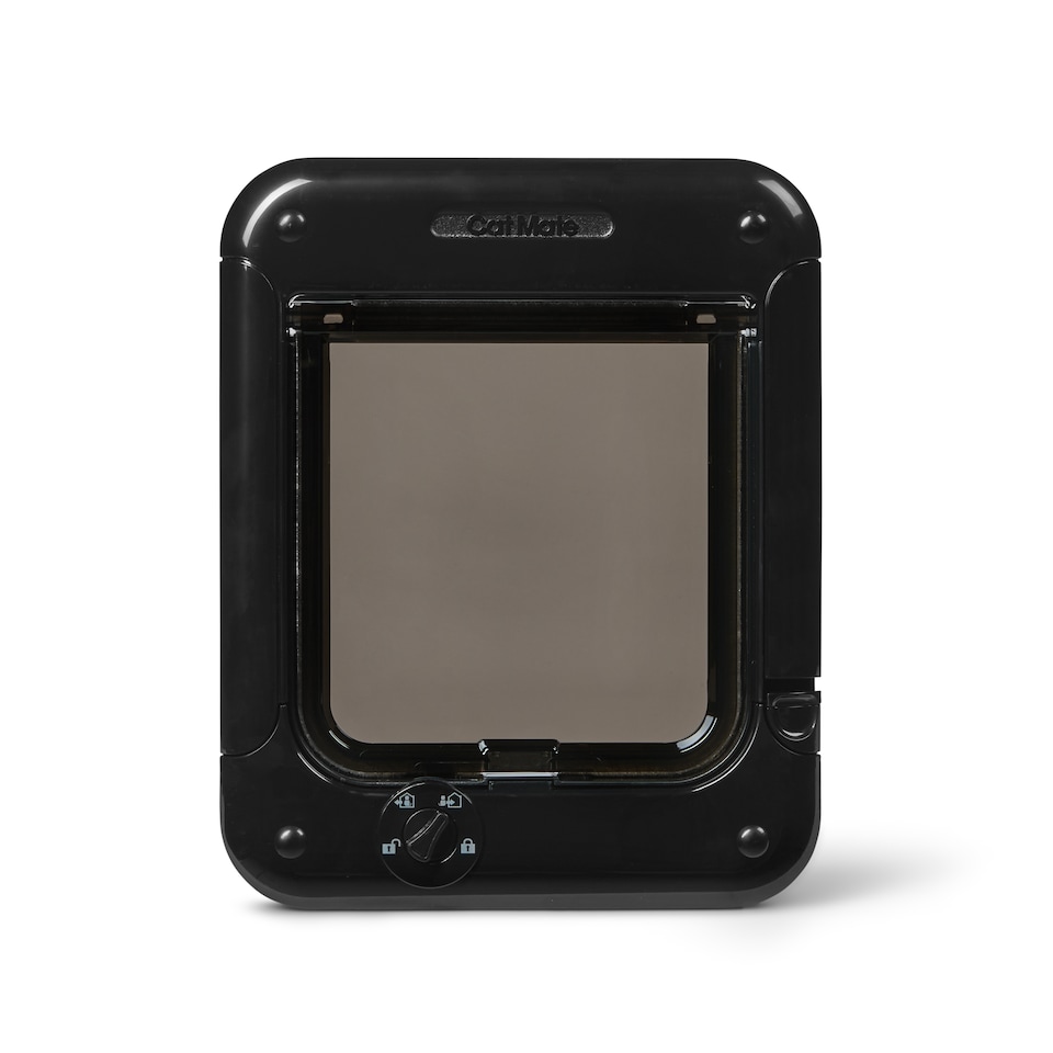 image 1 of Cat Mate Rotary 4-Way-Locking Cat Flap Black (358) | Black