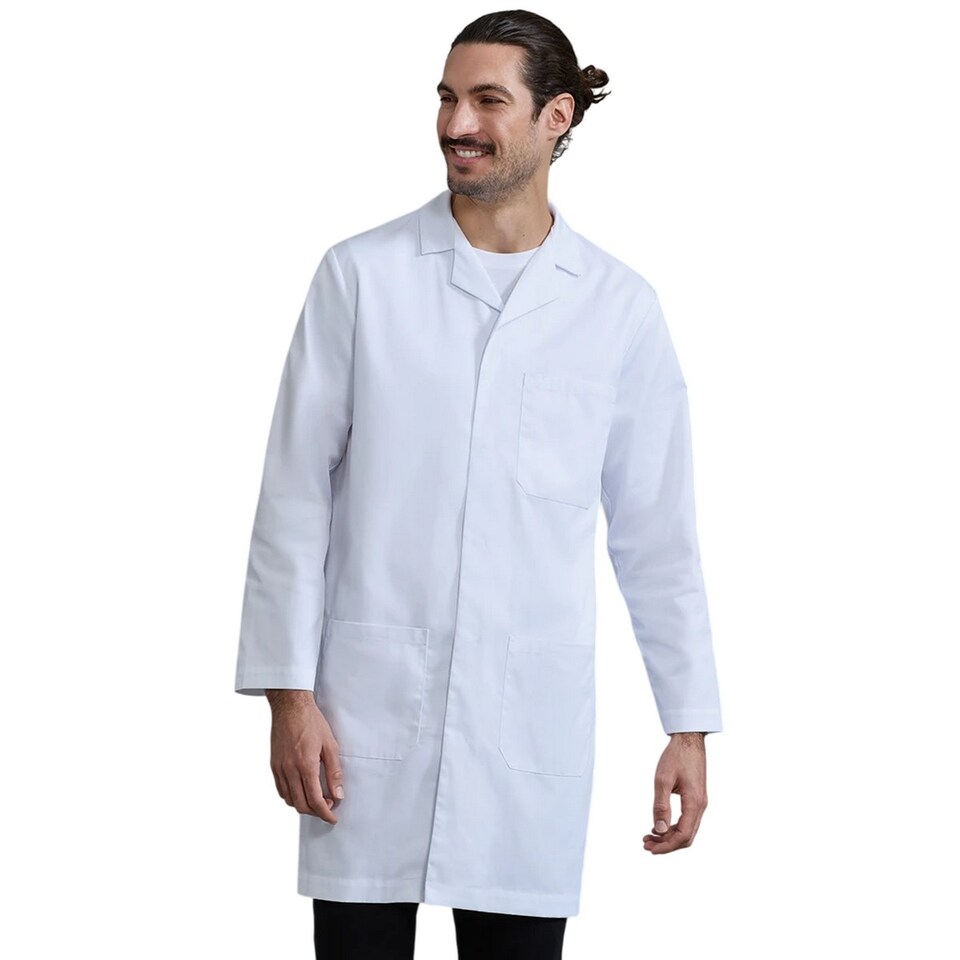 Premier Unisex Adult Essential 3 Pocket Work Overcoat | White