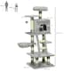 image 2 of PawHut 132cm Cat Activity Centre for Large Cats with Scratching Posts Grey