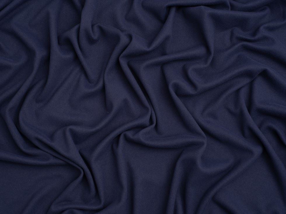 Minerva Core Range Navy Blue Cloudessa Super Soft Interlock Jersey Stretch Knit Dressmaking Fabric, 160cm / 62" Wide - per metre