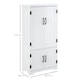 image 3 of HOMCOM Accent Floor Storage Cabinet, Kitchen Cupboard w/ 2 Large Doors