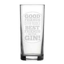 Personalised Best Friends Offer Gin Engraved Hiball Glass