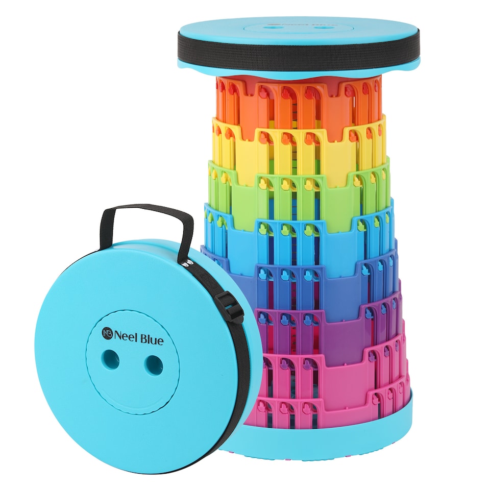 image 1 of Trimming Shop Portable Folding Stool, Telescopic Collapsible Stool